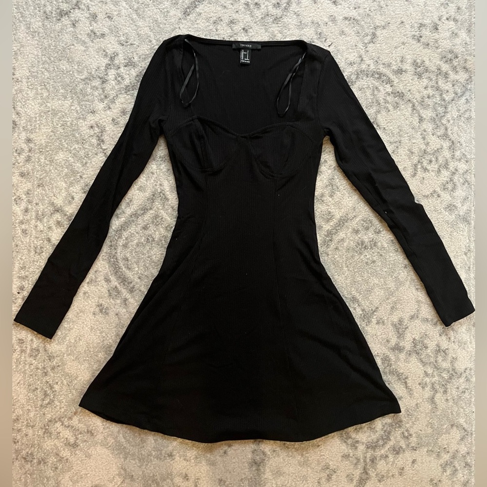 Ribbed Long Sleeve Mini Dress